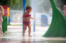 Young girl enjoying Grand Forks Splash Parks