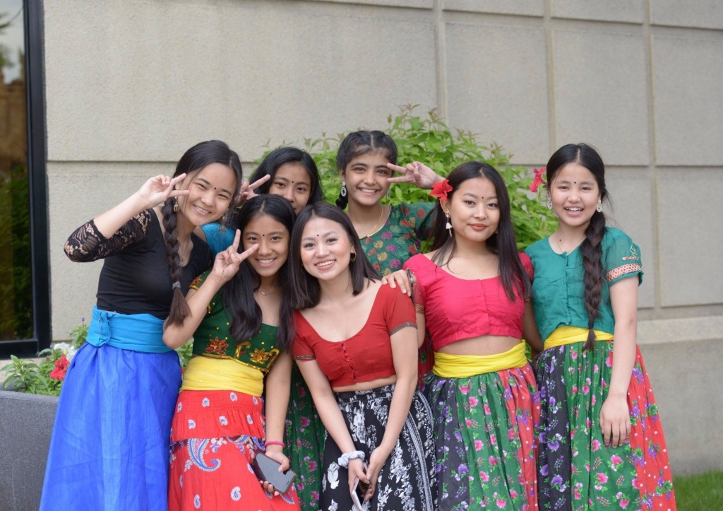 Nepalese Girls at International World Refugee Day Cultural Activity in Grand Forks North Dakota
