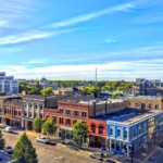 Overview of Downtown Grand Forks North Dakota Buildings and Architecture