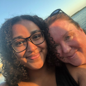 Myra and her mom at Detroit Lake