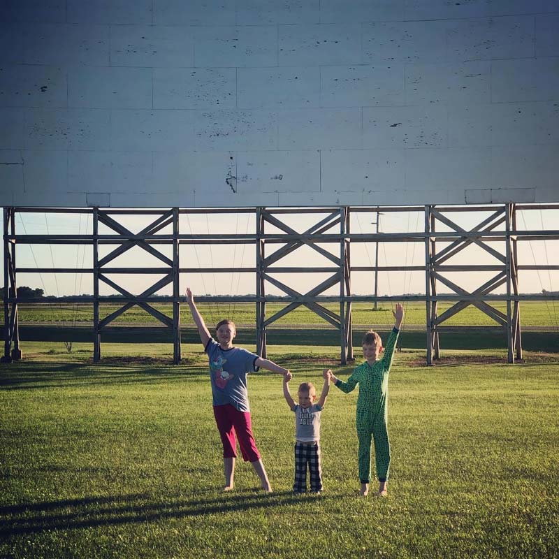 Ferguson kids at the Sky-vu Drive-In