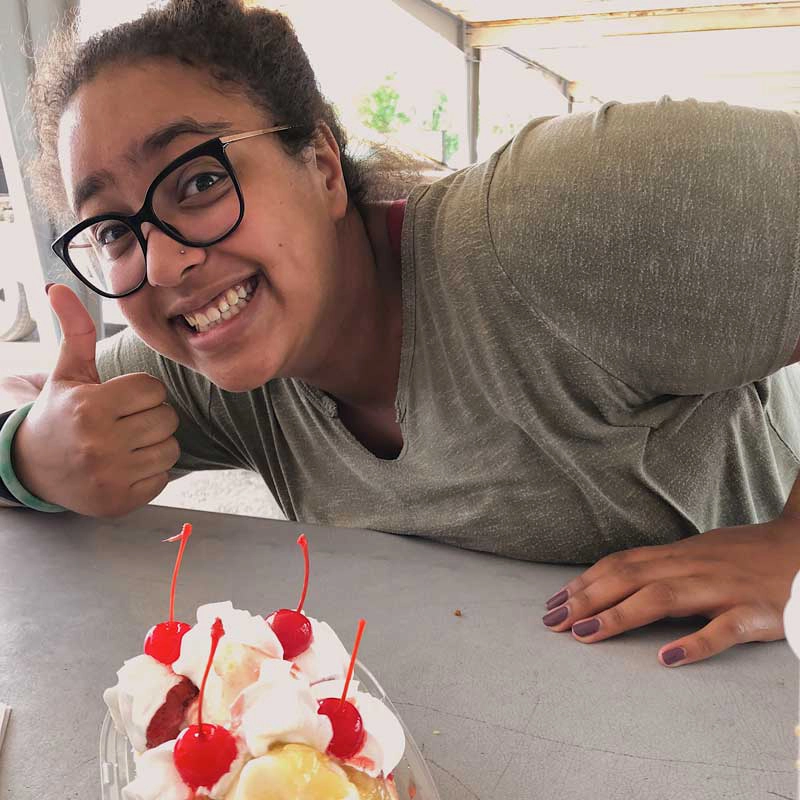 Myra and Ice Cream in Grand Forks