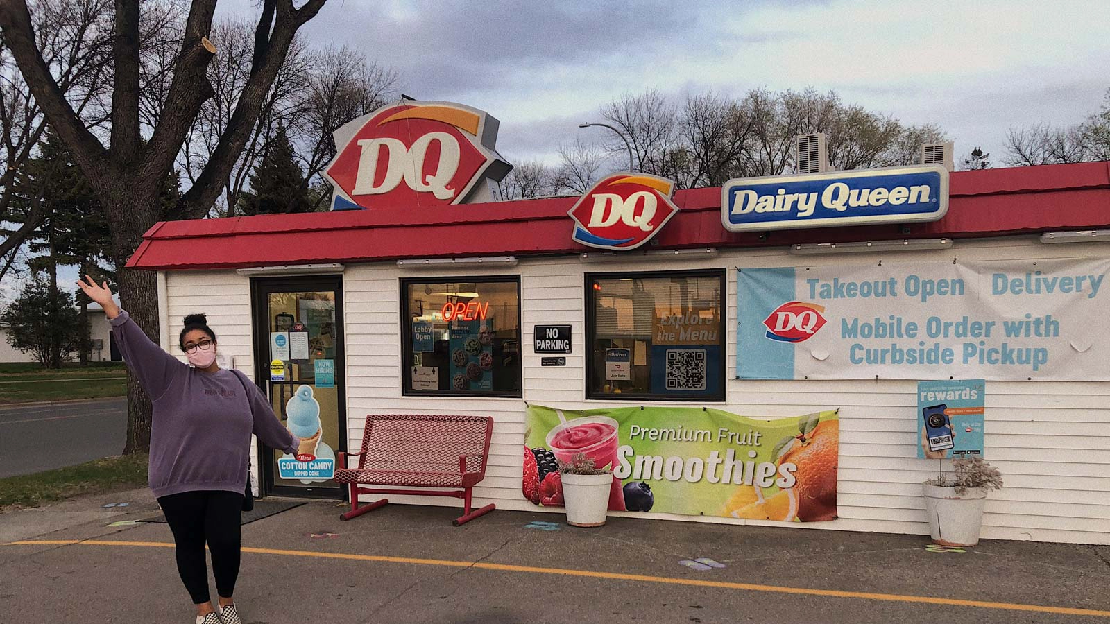 Myra at Dairy Queen in Grand Forks