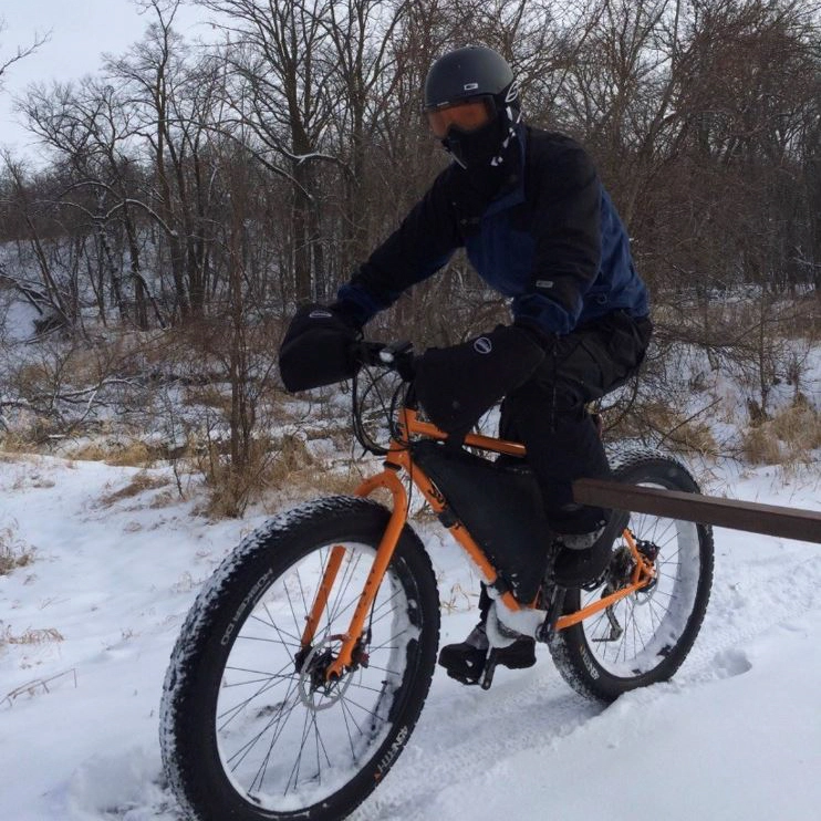 Fat tire snow biking in Grand Forks