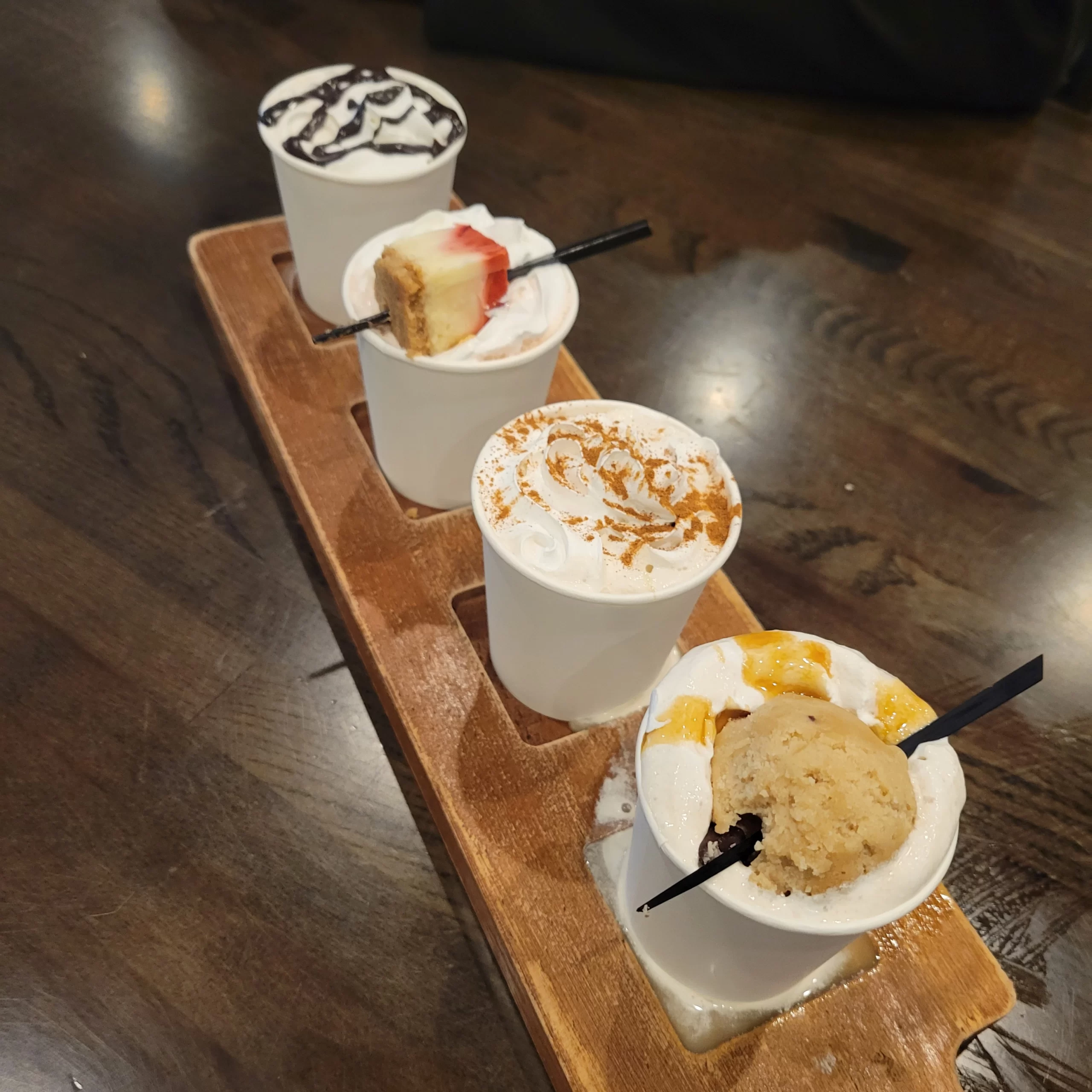 Coffee flight at the Board Room in Grand Forks.