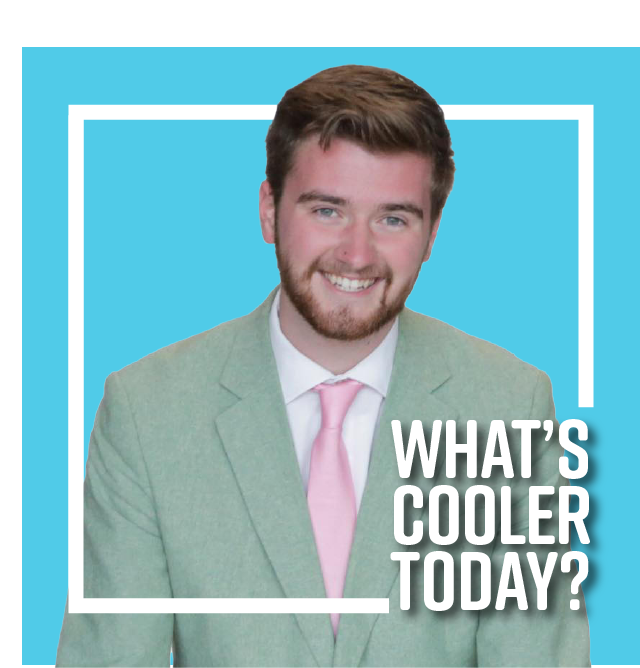 Image of Matt Ternus over blue background and text that reads "What's Cooler Today?"