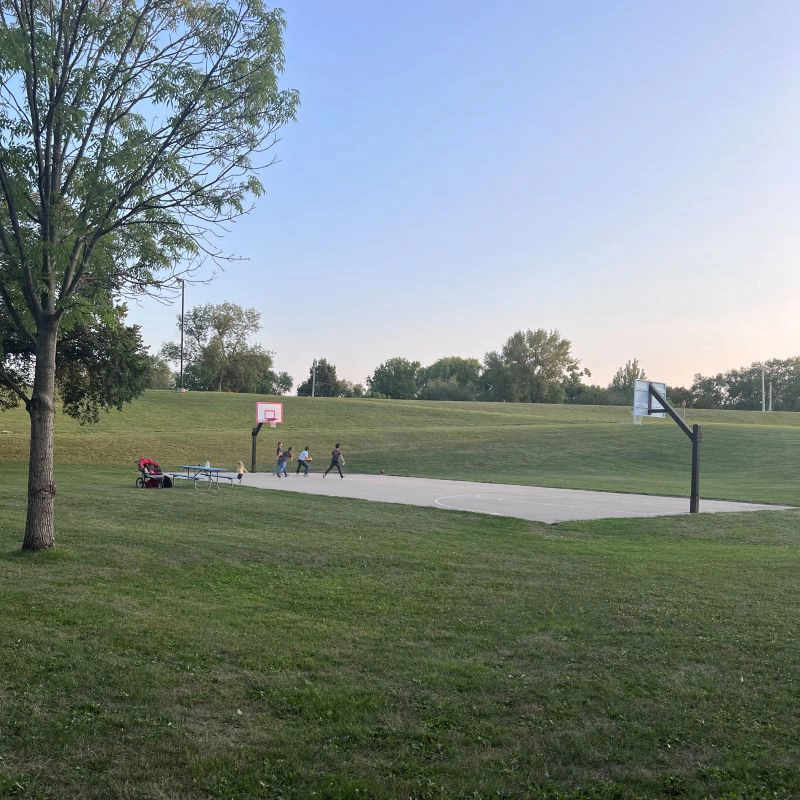 Riverside Park Basketball court in Grand forks.