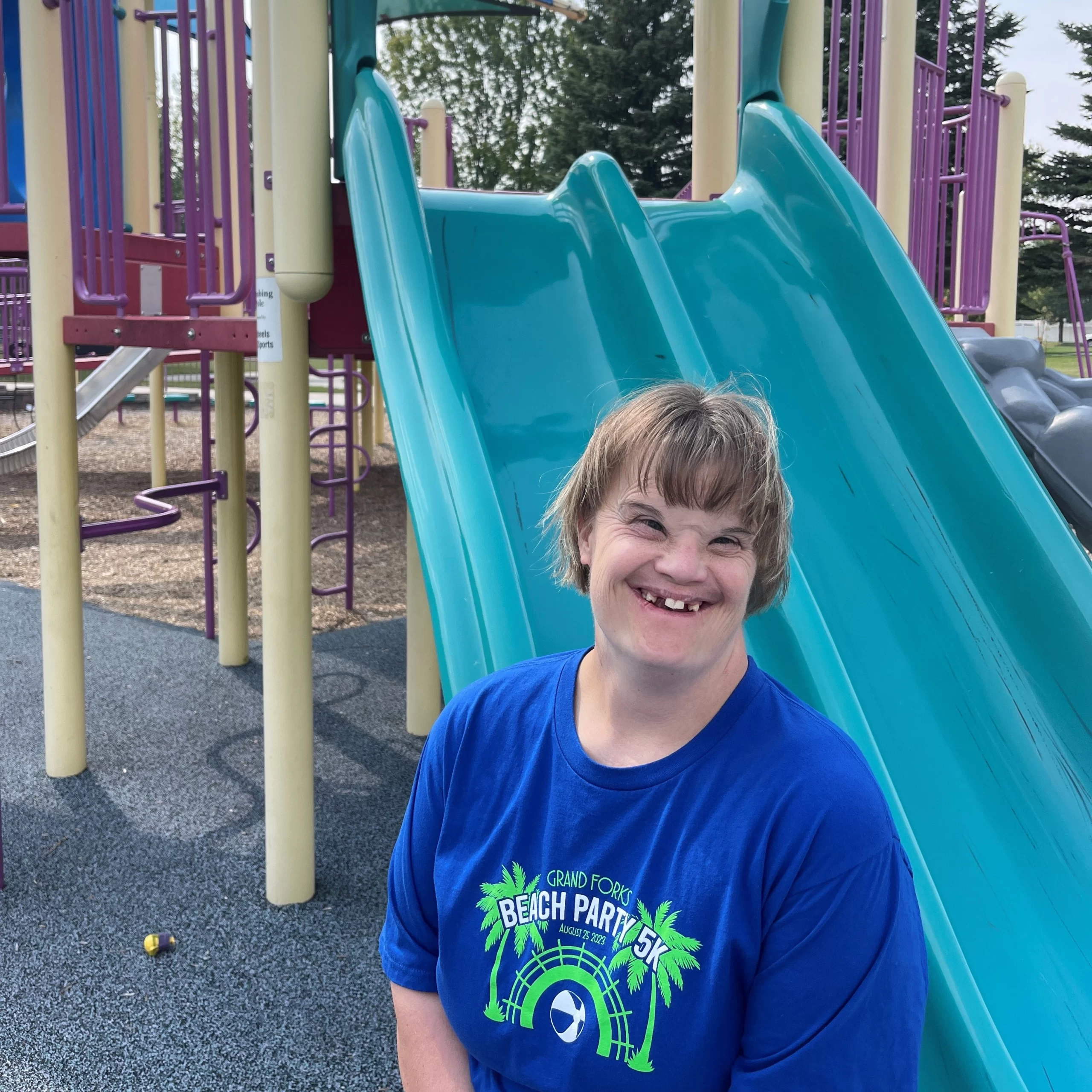 Blue slide park in Grand Forks.