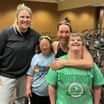 Erin and friends taking a spin class in Grand Forks.