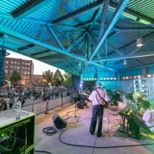 Band Performing at Blues on Red Festival in Grand Forks.