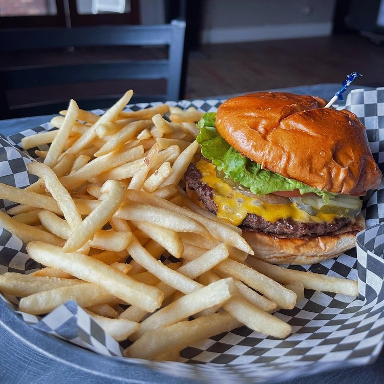 Grand Forks Burger from Joe Black's Bar and Grill.