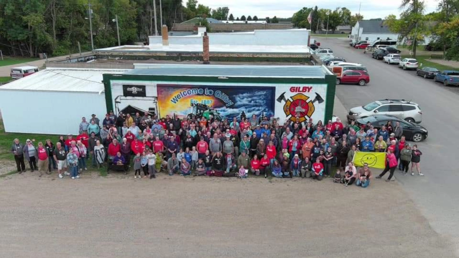 Crowd gathers in Gilby for Geocaching in the Greater Grand Forks region.