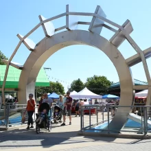 Sculpture at Town Square Farmer's Market in Grand Forks.