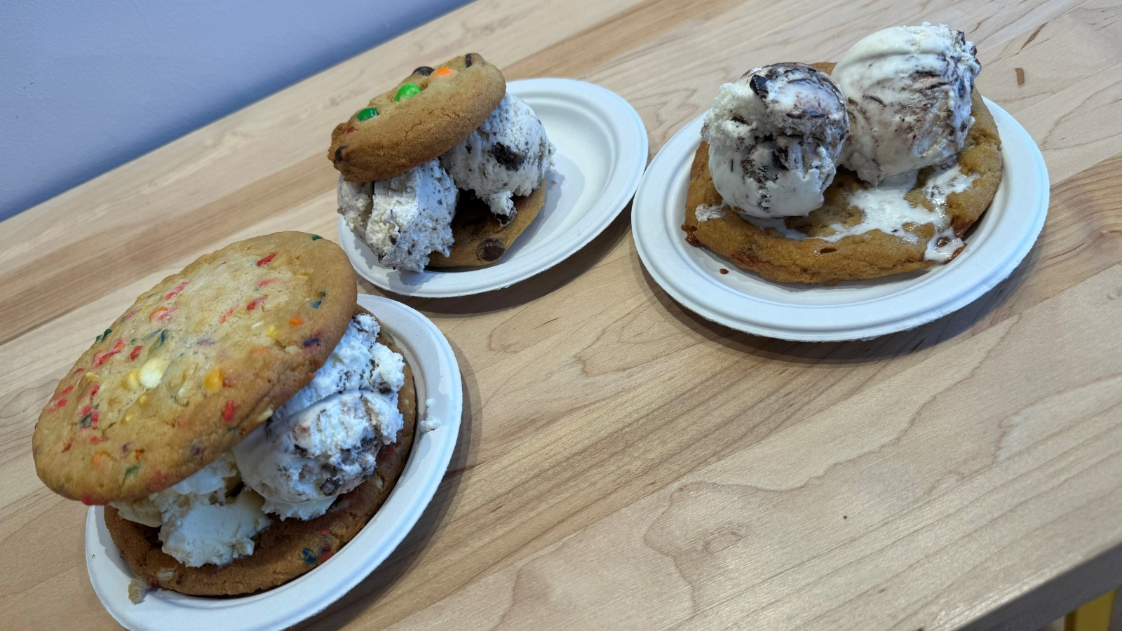 Ice cream in Grand Forks. Ice cream cookie sandwiches at Insomnia.