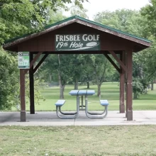 Frisbee golf in Grand Forks.