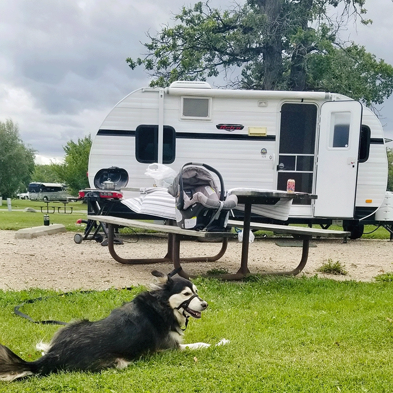 Camping near Grand Forks.