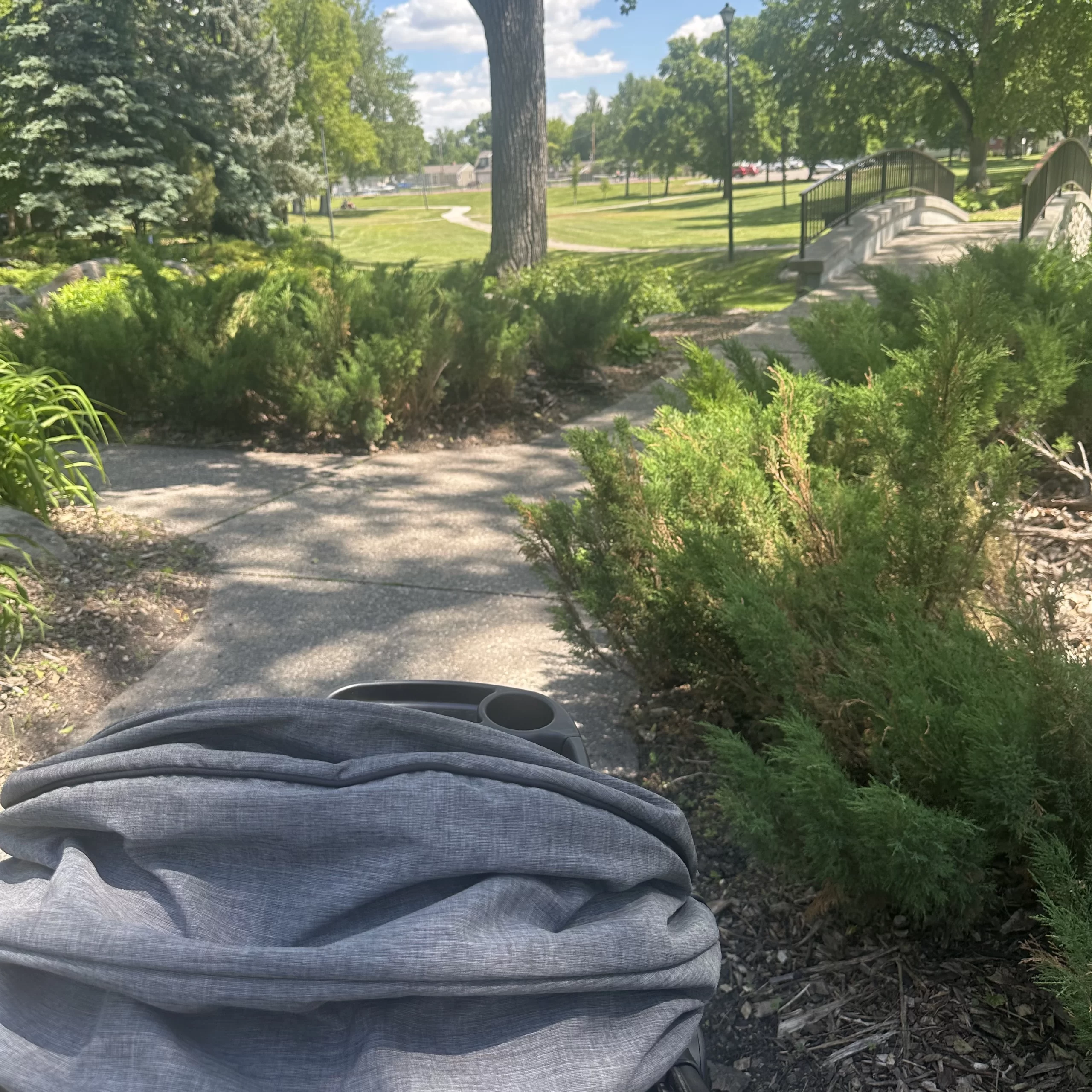 Stroller at Lincoln Park in Grand Forks.