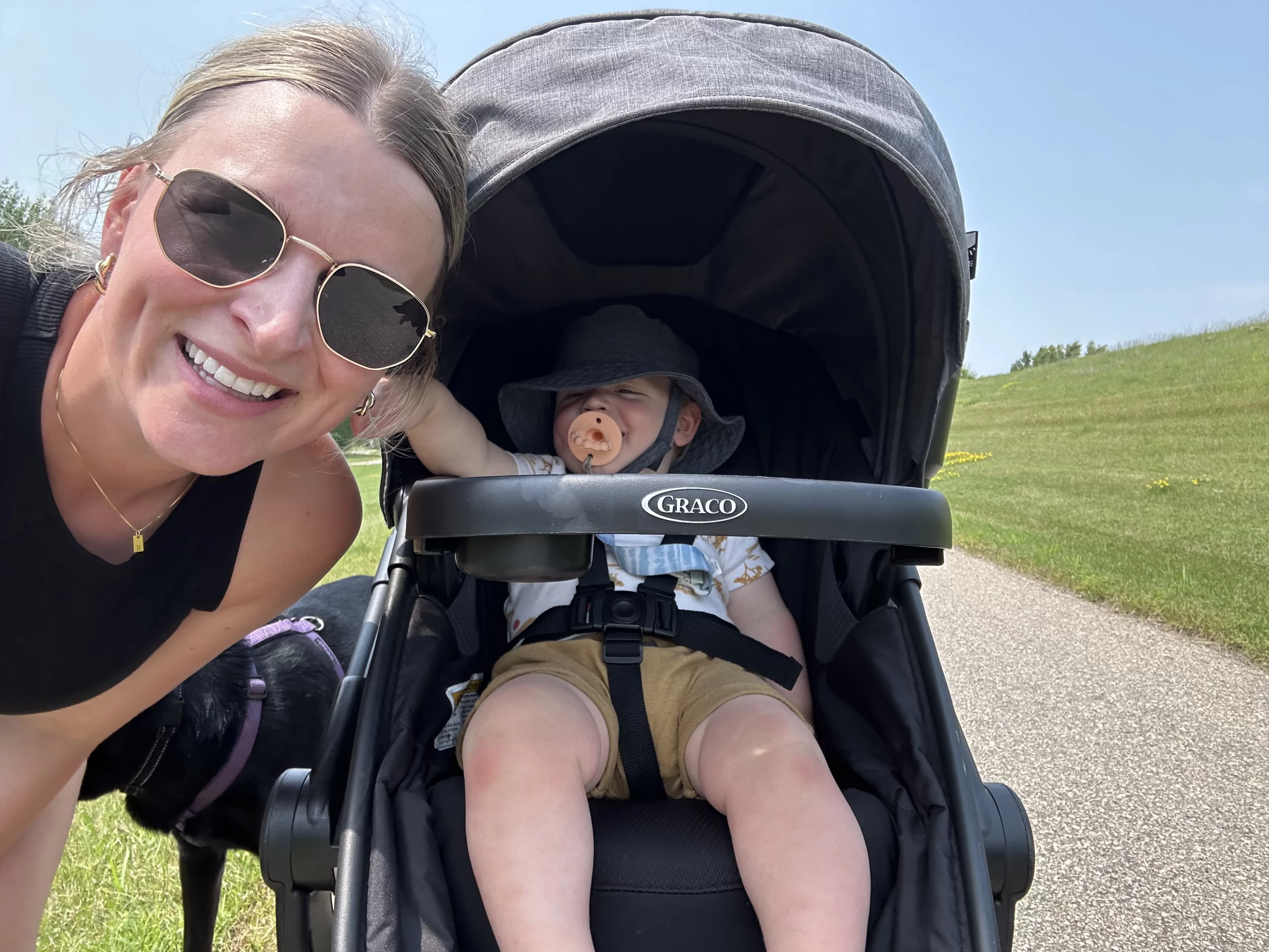 Grand Forks Mom and Baby in a stroller.