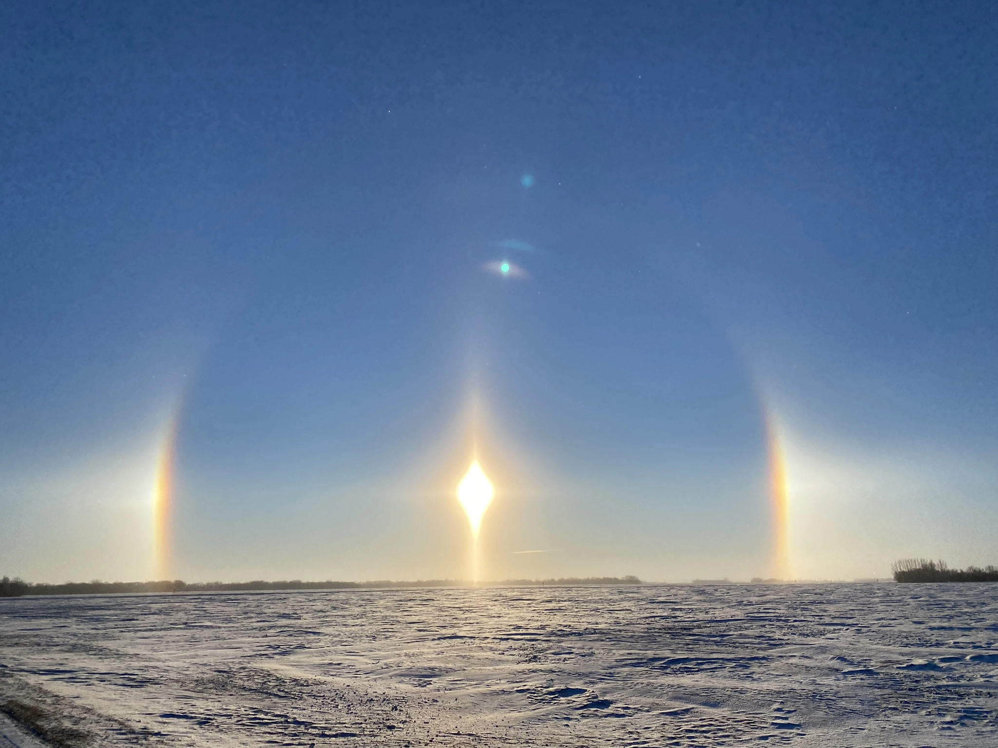 Sundogs from south of East Grand Forks