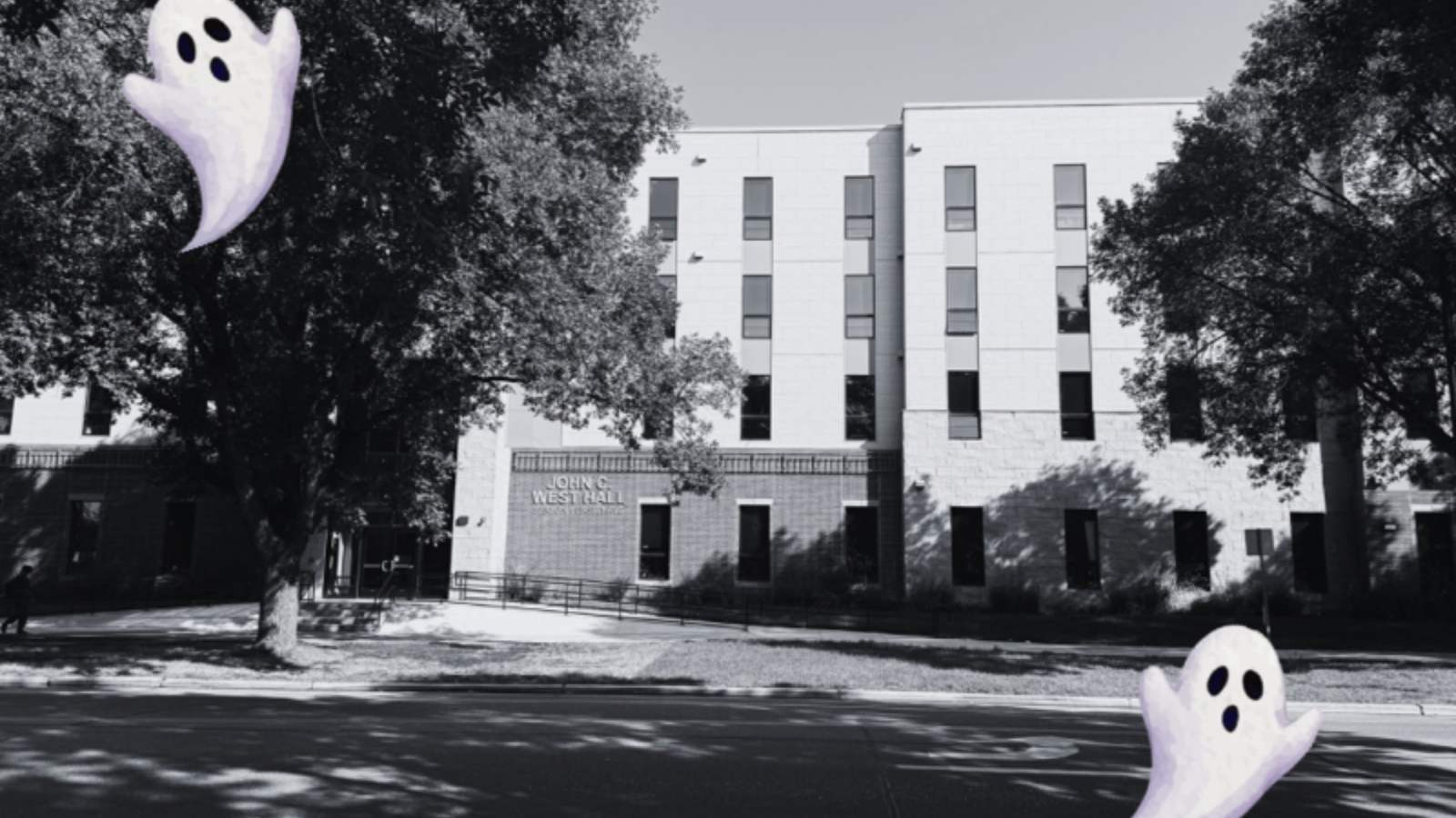 Spooky photo of west hall
