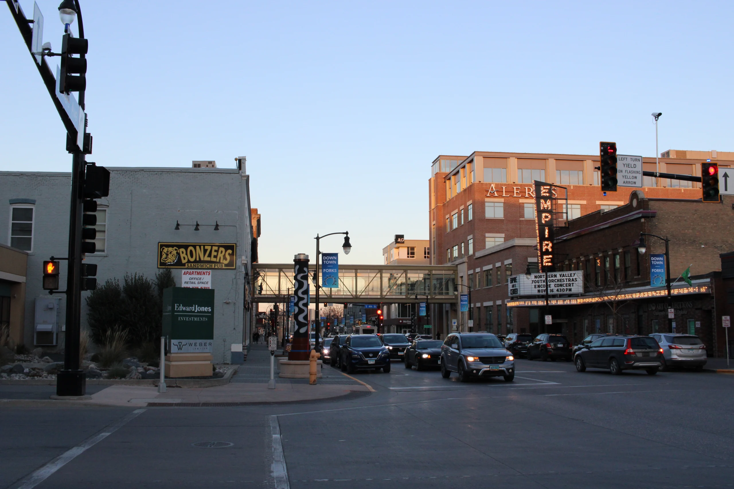 Downtown picture of one of the main intersections to walk through