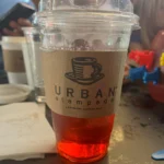 Urban Stampede Italian soda photo shows an up close shot of author Olivia's drink