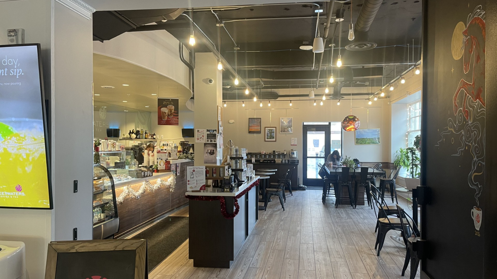 Lots of beautiful natural light coming through at Sweetwaters coffee in downtown Grand Forks!