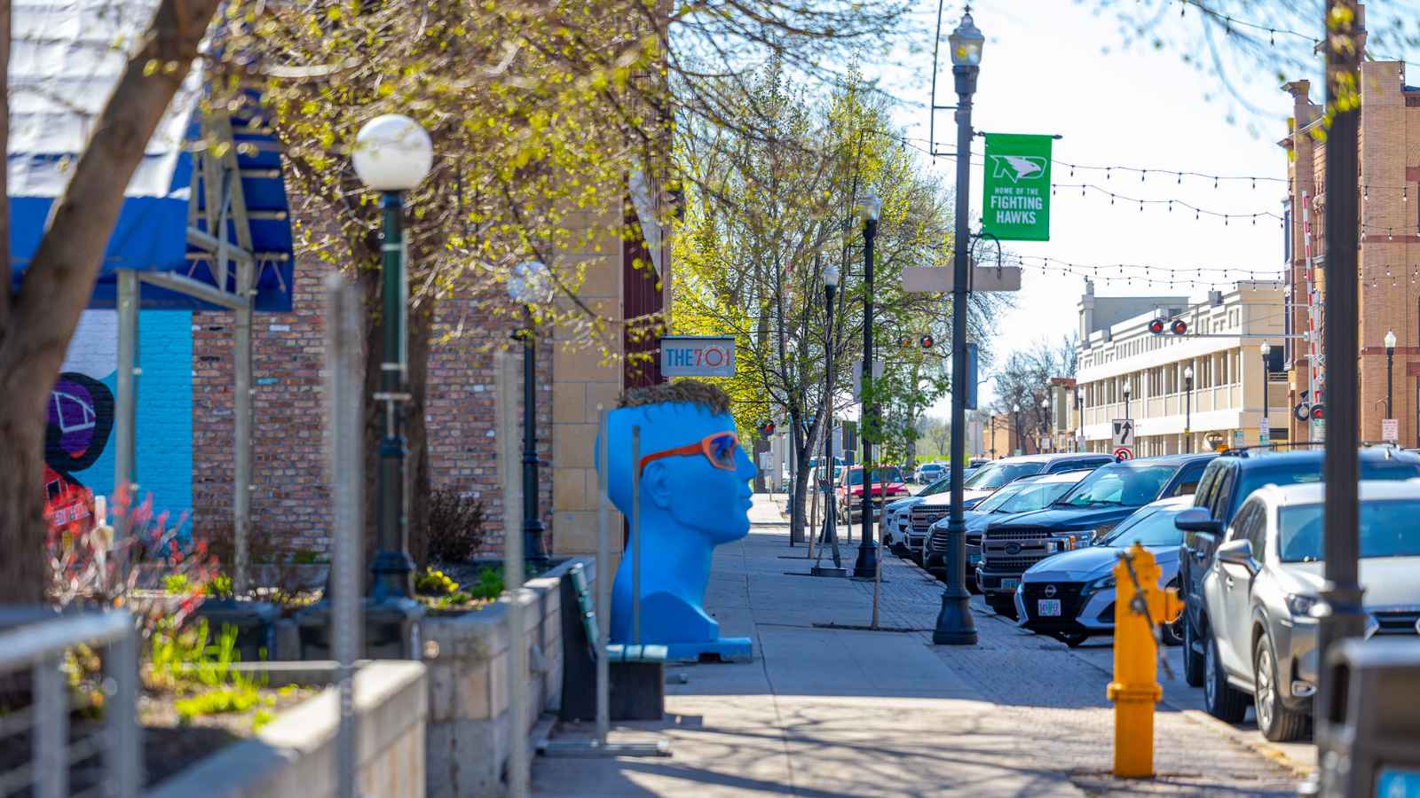 Springtime in Downtown Grand Forks Photo of Downtown Grand Forks in the spring, right next to town square