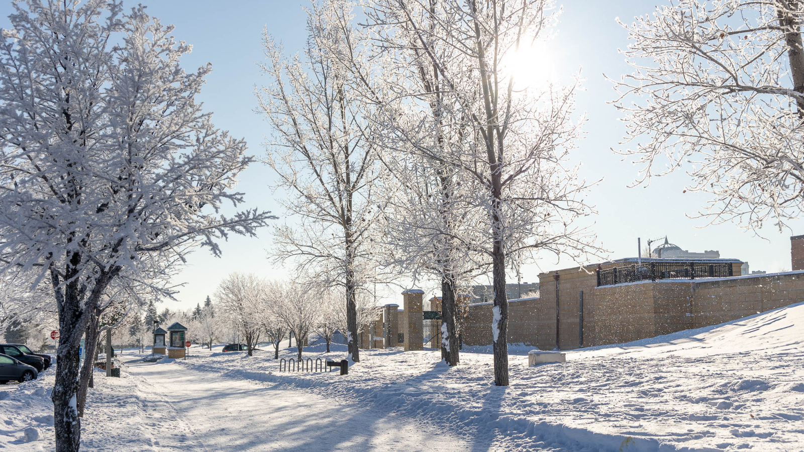 Wintertime Greenway Photo Wintertime sunshine on the Greenway near downtown Grand Forks