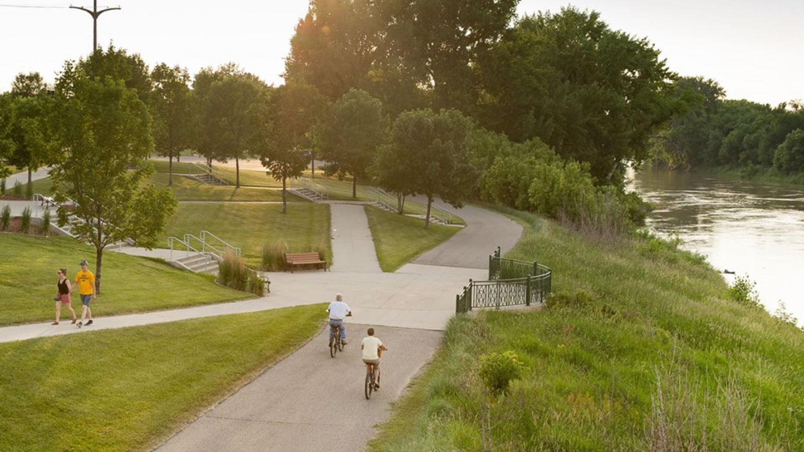 Greenway Biking Aerial Photo